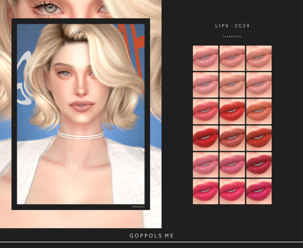Alpha GPME GOLD Lips CC24 by simsfinds - The Sims 4 Custom Content