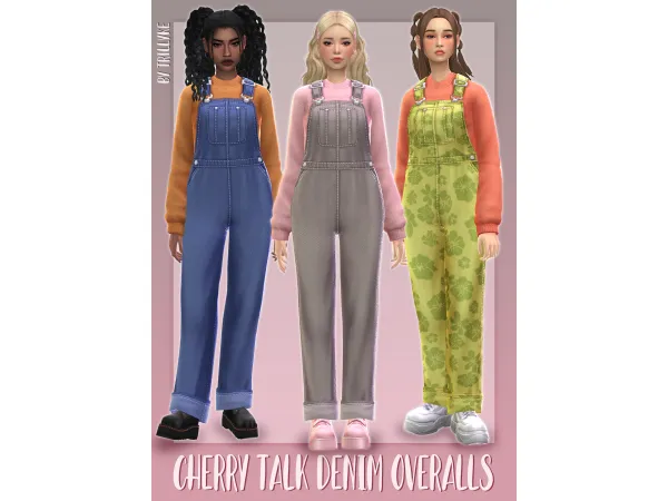 Cherry Talk Denim Overalls by trillyke