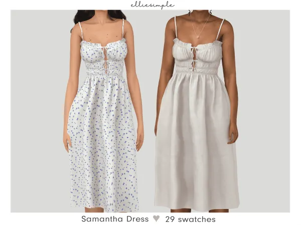 Alpha Elliesimple samantha dress - The Sims 4 Custom Content