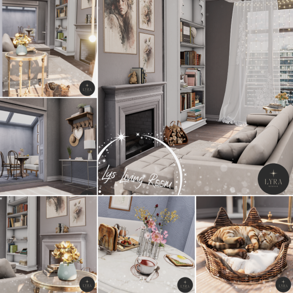 Alpha [LS] Lys Living Room Blender Scene by missmoonsims - The Sims 4 Custom Content