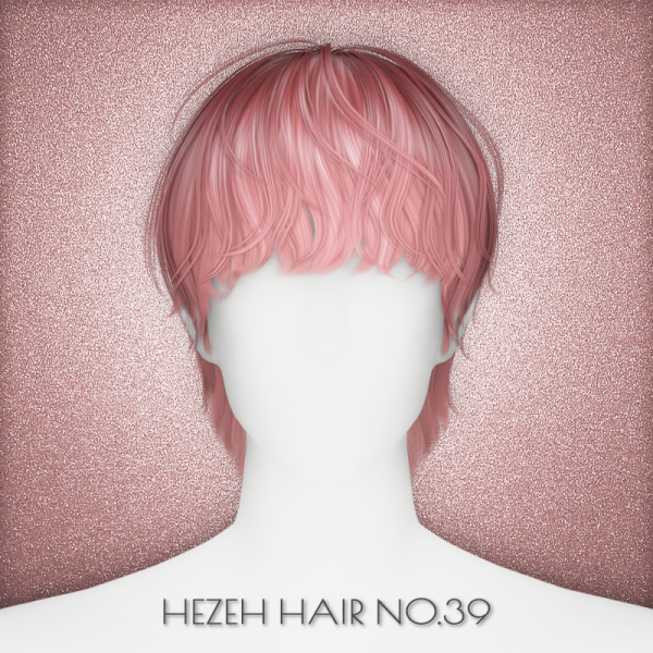 Alpha [Hezeh]Hair No39 by hezeh - The Sims 4 Custom Content