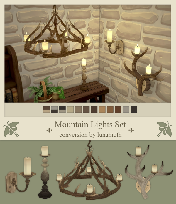 Maxis Match Mountain Lights Set by simsfinds - The Sims 4 Custom Content
