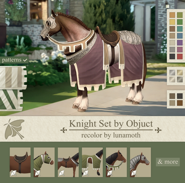Maxis Match 42417097080335 Horse Knight Set Recolor 42417097080335 by simsfinds - The Sims 4 Custom Content