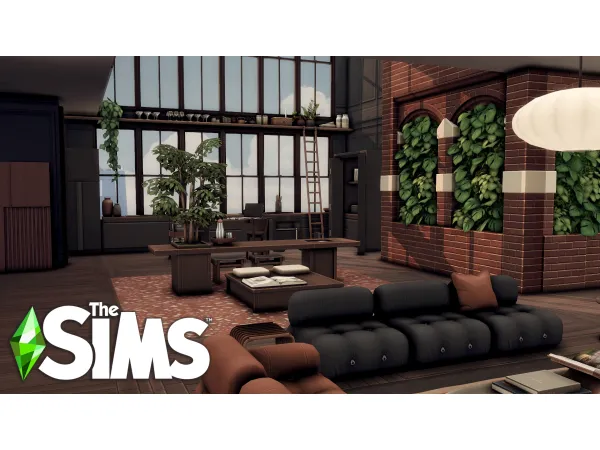 Maxis Match Modern loft apartment by bojanasims - The Sims 4 Custom Content