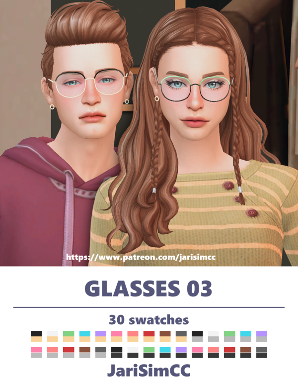 Maxis Match JariSimCC Glasses 03 by simsfinds - The Sims 4 Custom Content