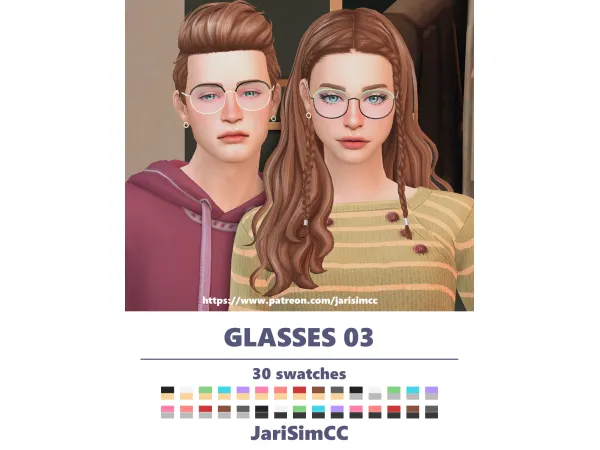 Maxis Match JariSimCC Glasses 03 by jarisimcc - The Sims 4 Custom Content