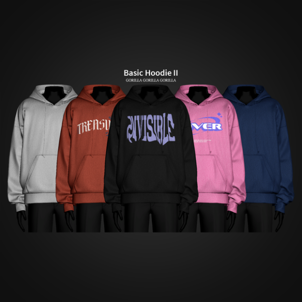 Alpha Basic Hoodie II by simsfinds - The Sims 4 Custom Content