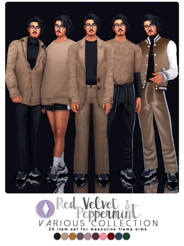 Maxis Match Red Velvet Peppermint Collection by simsfinds - The Sims 4 Custom Content