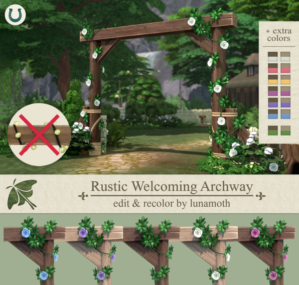 Maxis Match Rustic Welcoming Archway Edit by simsfinds - The Sims 4 Custom Content
