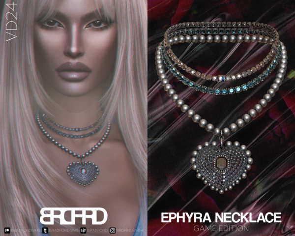 Alpha [VD24] EPHYRA NECKLACE GAME EDITION by simsfinds - The Sims 4 Custom Content