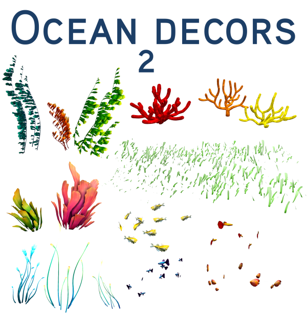 Mix Ocean Decors 2 by simsfinds - The Sims 4 Custom Content