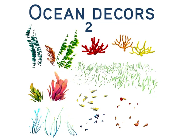 Mix Ocean Decors 2 by natalia_auditore - The Sims 4 Custom Content