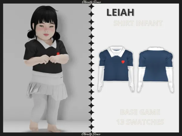 Alpha Leiah Shirt Infant by clarity-sims - The Sims 4 Custom Content
