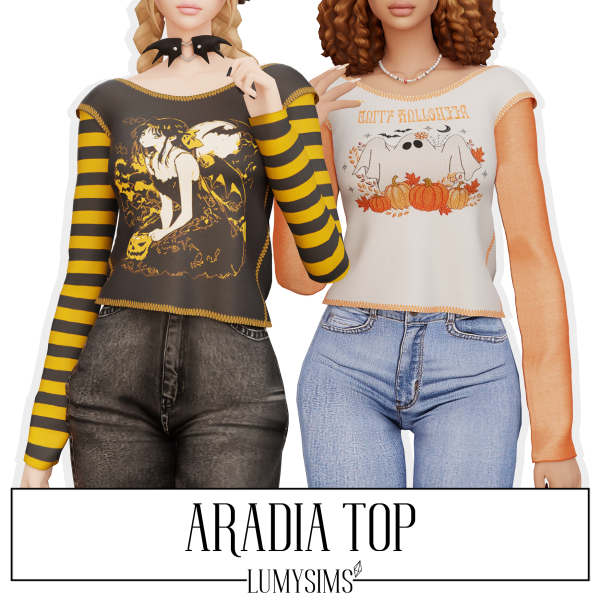 Alpha ARADIA TOP by simsfinds - The Sims 4 Custom Content
