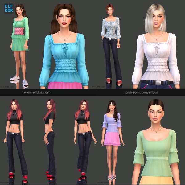 Maxis Match 2024 March 1 Spring Set 2 by elfdor - The Sims 4 Custom Content