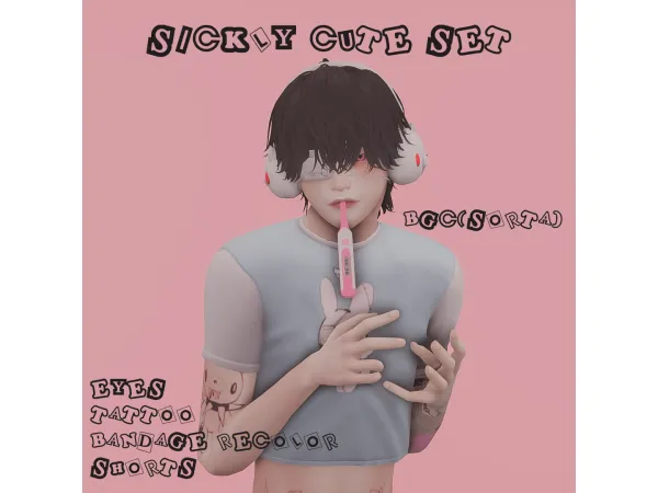 Mix Sickly Cute Set by theuglysimling - The Sims 4 Custom Content