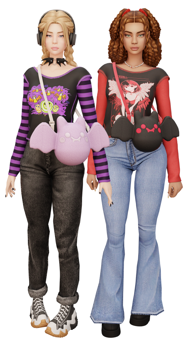 Alpha BATTY BAG by simsfinds - The Sims 4 Custom Content