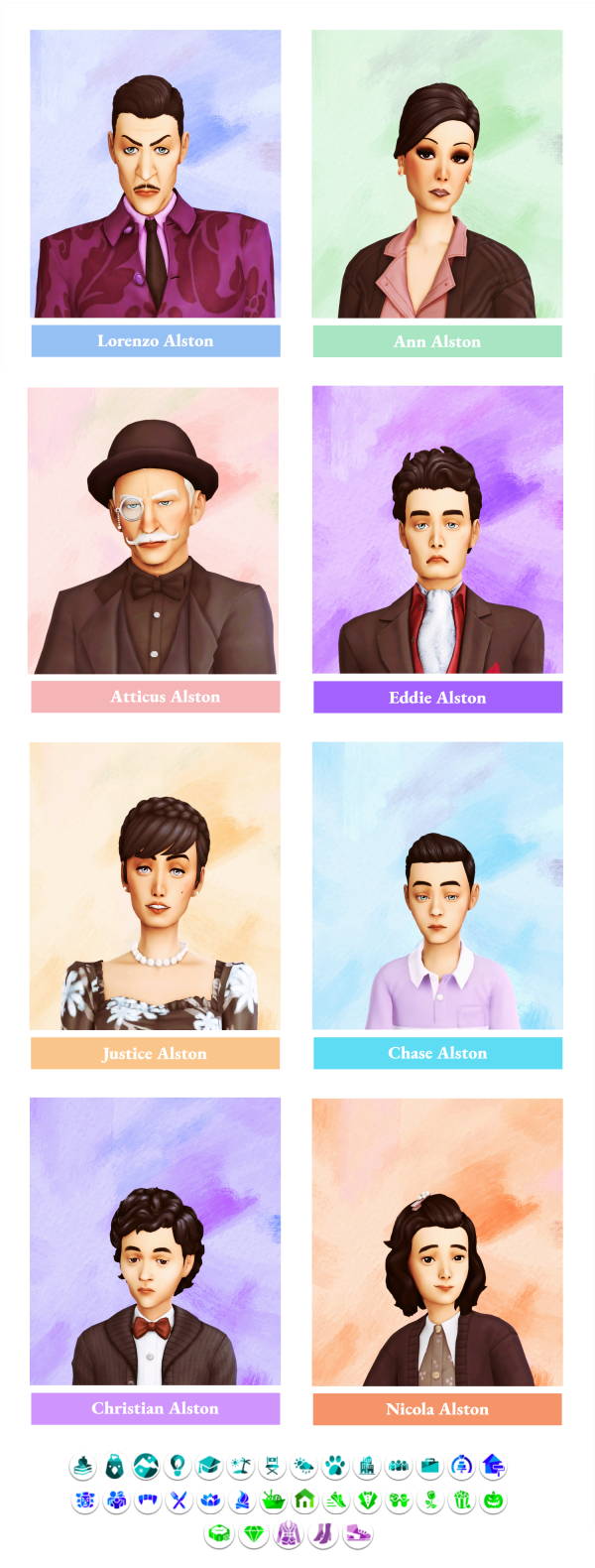 Maxis Match The Alston Family by simsfinds - The Sims 4 Custom Content