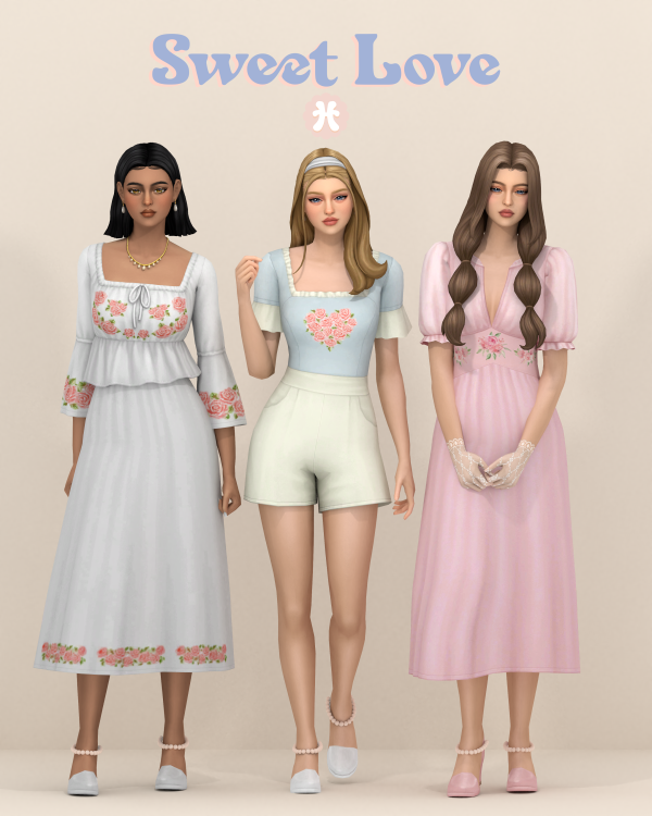 Maxis Match Sweet Love (7 items) by simsfinds - The Sims 4 Custom Content