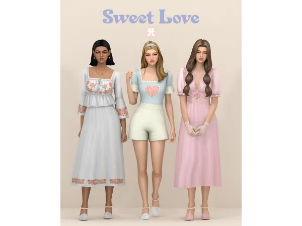 Maxis Match Sweet Love (7 items) by huien - The Sims 4 Custom Content