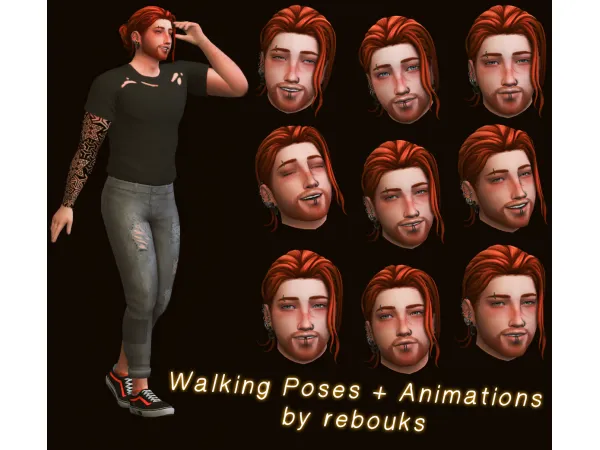 Walking Poses + Animations [Happy] by rebouks