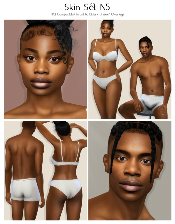 Alpha Skin Set N5 by simsfinds - The Sims 4 Custom Content