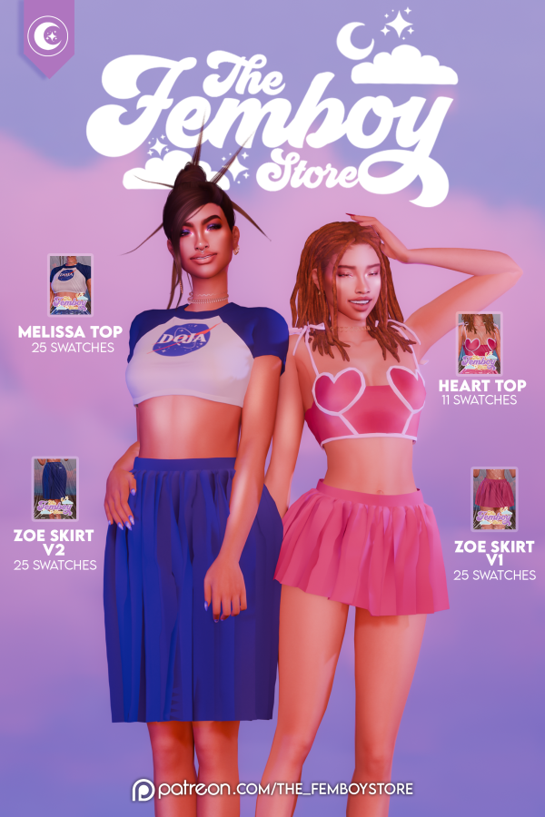 Alpha [FEMBOY] Clothing Set 2 by simsfinds - The Sims 4 Custom Content