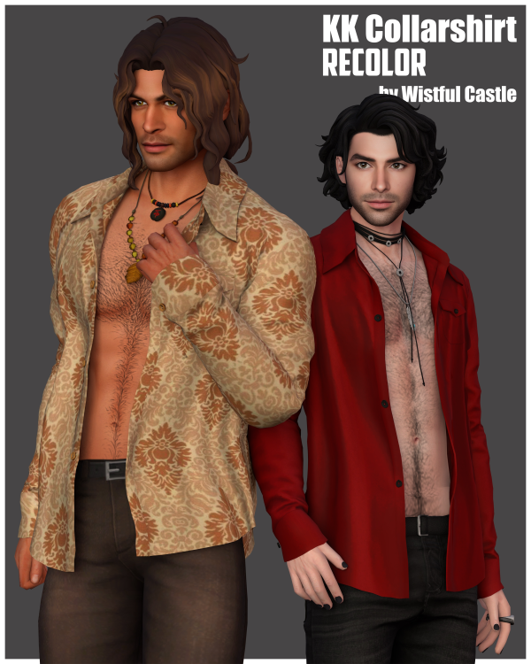 Mix KK Collarshirt Recolor by simsfinds - The Sims 4 Custom Content