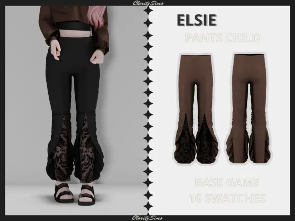 Alpha Elsie Pants Child by clarity-sims - The Sims 4 Custom Content