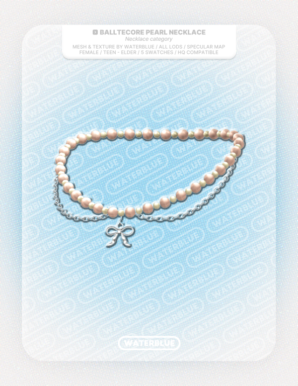 Alpha BALLTECORE PEARL NECKLACE by simsfinds - The Sims 4 Custom Content