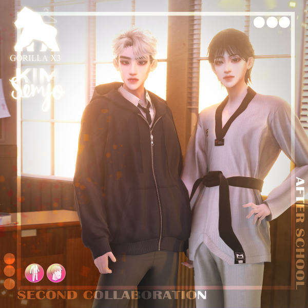 Alpha GorillaX3 x KIMsimjo Collaboration After School by simsfinds - The Sims 4 Custom Content