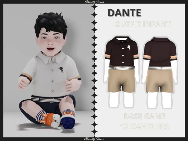 Alpha Dante Outfit Infant by clarity-sims - The Sims 4 Custom Content