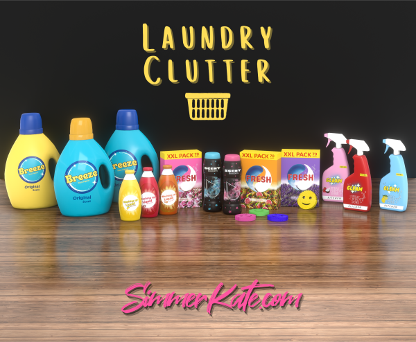 Alpha Laundry Clutter Set by simmerkatex - The Sims 4 Custom Content
