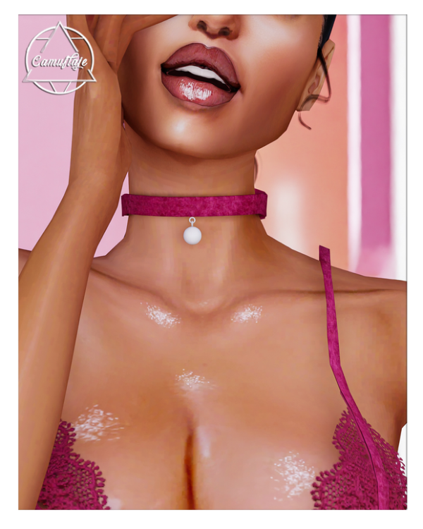 Alpha Be My Valentine Collection Earrings Chocker Nails ALL IN ONE by simsfinds - The Sims 4 Custom Content