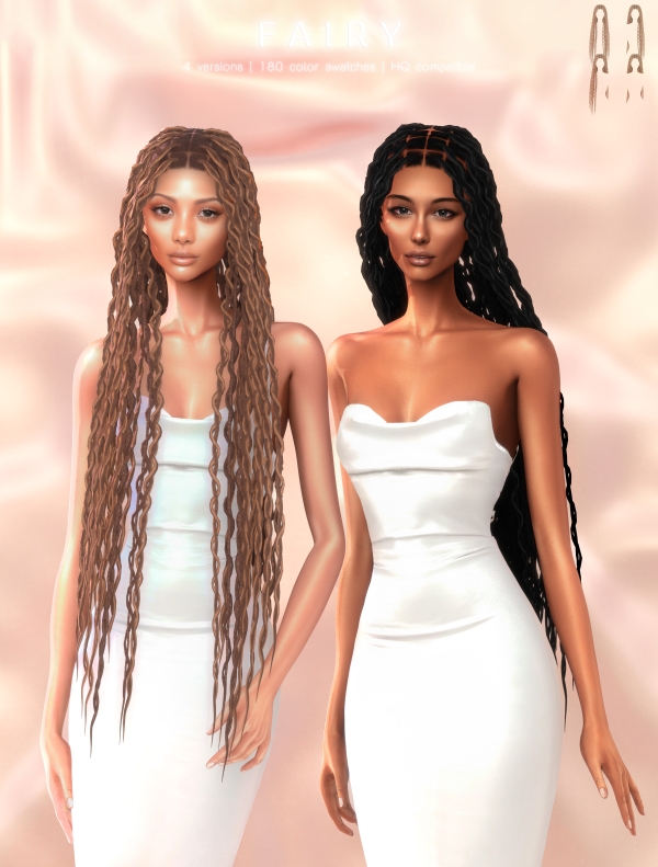 Alpha Fairy Hairstyle by greenteahoney - The Sims 4 Custom Content