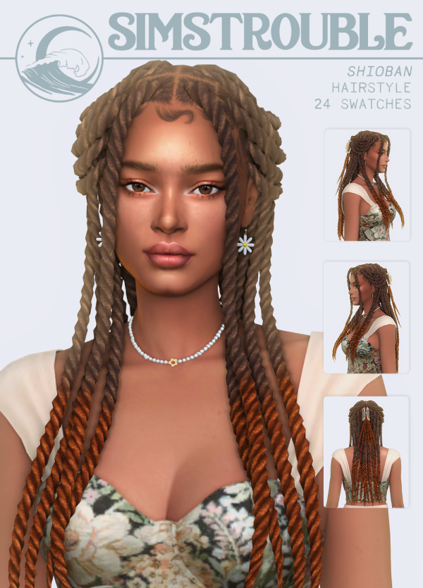 Mix Shioban Twists (3 Versions) by simsfinds - The Sims 4 Custom Content