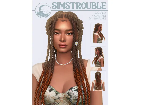 Shioban Twists (3 Versions) by simstrouble by simstrouble