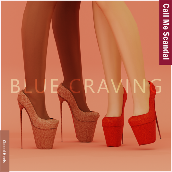 Mix Blue Craving Closed Heels by bluecraving - The Sims 4 Custom Content