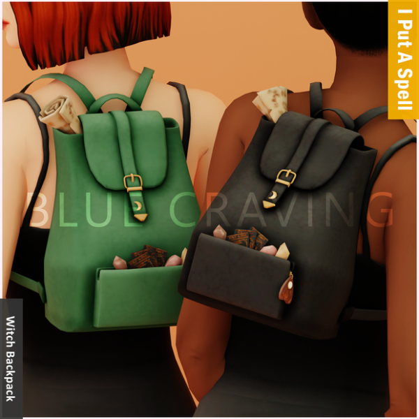 Mix Blue Craving Witch Backpack by bluecraving - The Sims 4 Custom Content