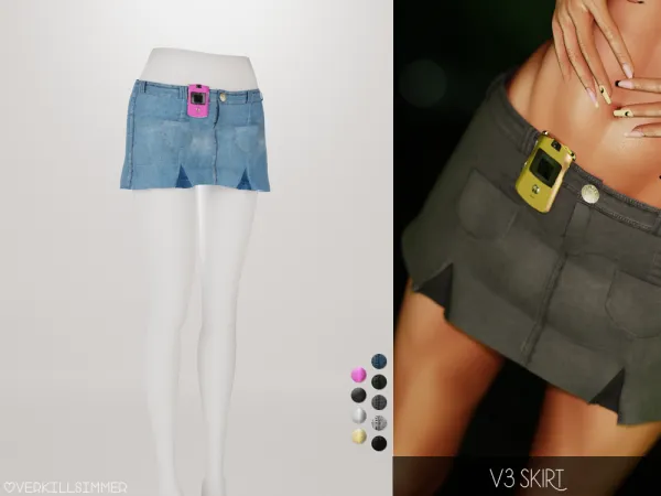 Alpha V3 skirt by overkillsimmer - The Sims 4 Custom Content