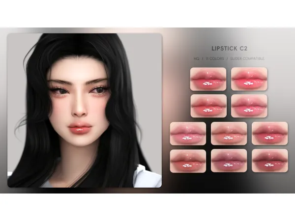 Alpha Lipstick C2 by simsfinds - The Sims 4 Custom Content