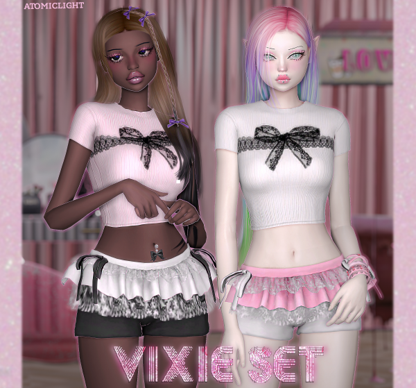 Alpha Vixie Set ᴗ )੭ by simsfinds - The Sims 4 Custom Content