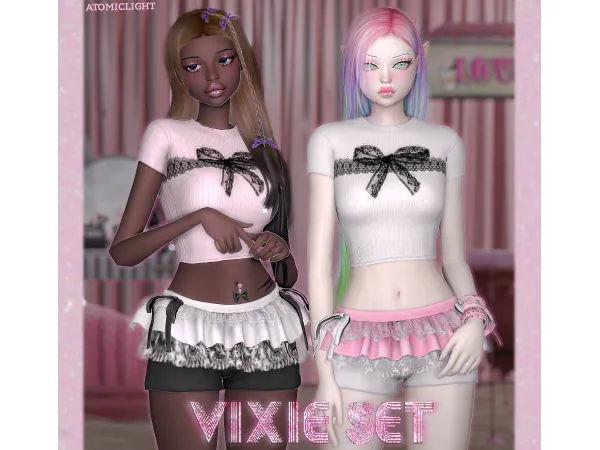 Alpha Vixie Set ᴗ )੭ by atomiclight - The Sims 4 Custom Content