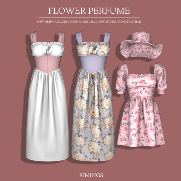 Alpha [RIMINGS] FLOWER PERFUME by simsfinds - The Sims 4 Custom Content