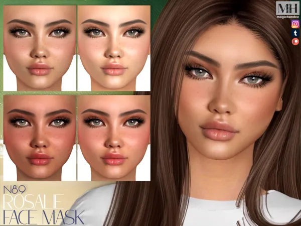 Alpha Rosalie Face Mask N89 by magichandcc - The Sims 4 Custom Content