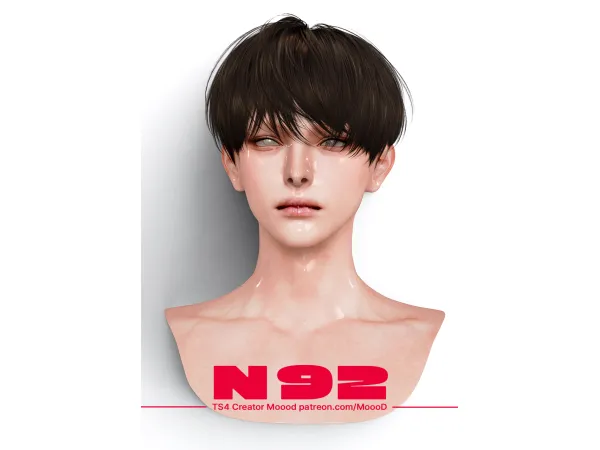 Alpha [SIMS4TS4] MoooD Hair N92 by MoooD - The Sims 4 Custom Content