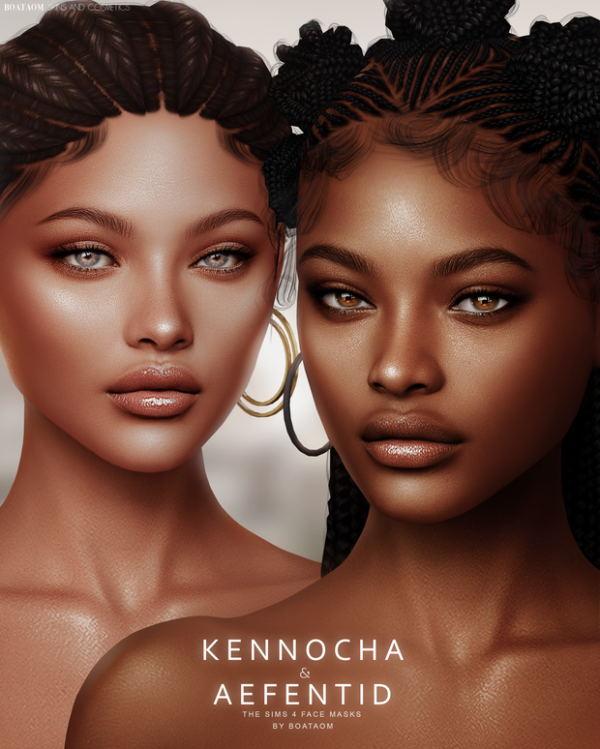 Alpha KENNOCHA AEFENTID FACE MASKS AND SKIN OVERLAY by simsfinds - The Sims 4 Custom Content
