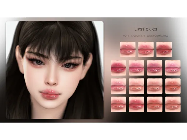 Alpha Lipstick C3 by simsfinds - The Sims 4 Custom Content