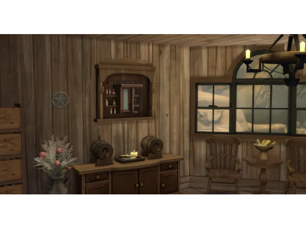 Maxis Match Ranch style mirror by simsfinds - The Sims 4 Custom Content
