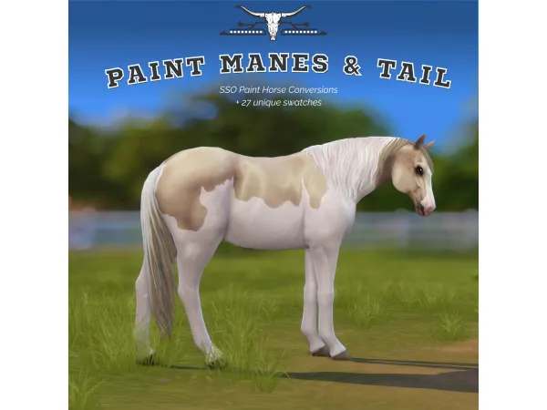 Maxis Match Paint Horse Manes Tail Recolor V1 by BuckarooRanch - The Sims 4 Custom Content